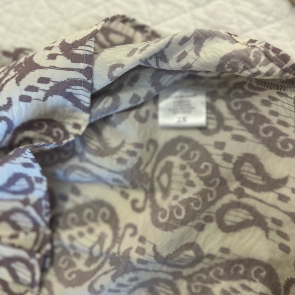 Fred David Cream/Lavender Print Tunic. Size 2X #Career #Casual - Picture 8 of 9